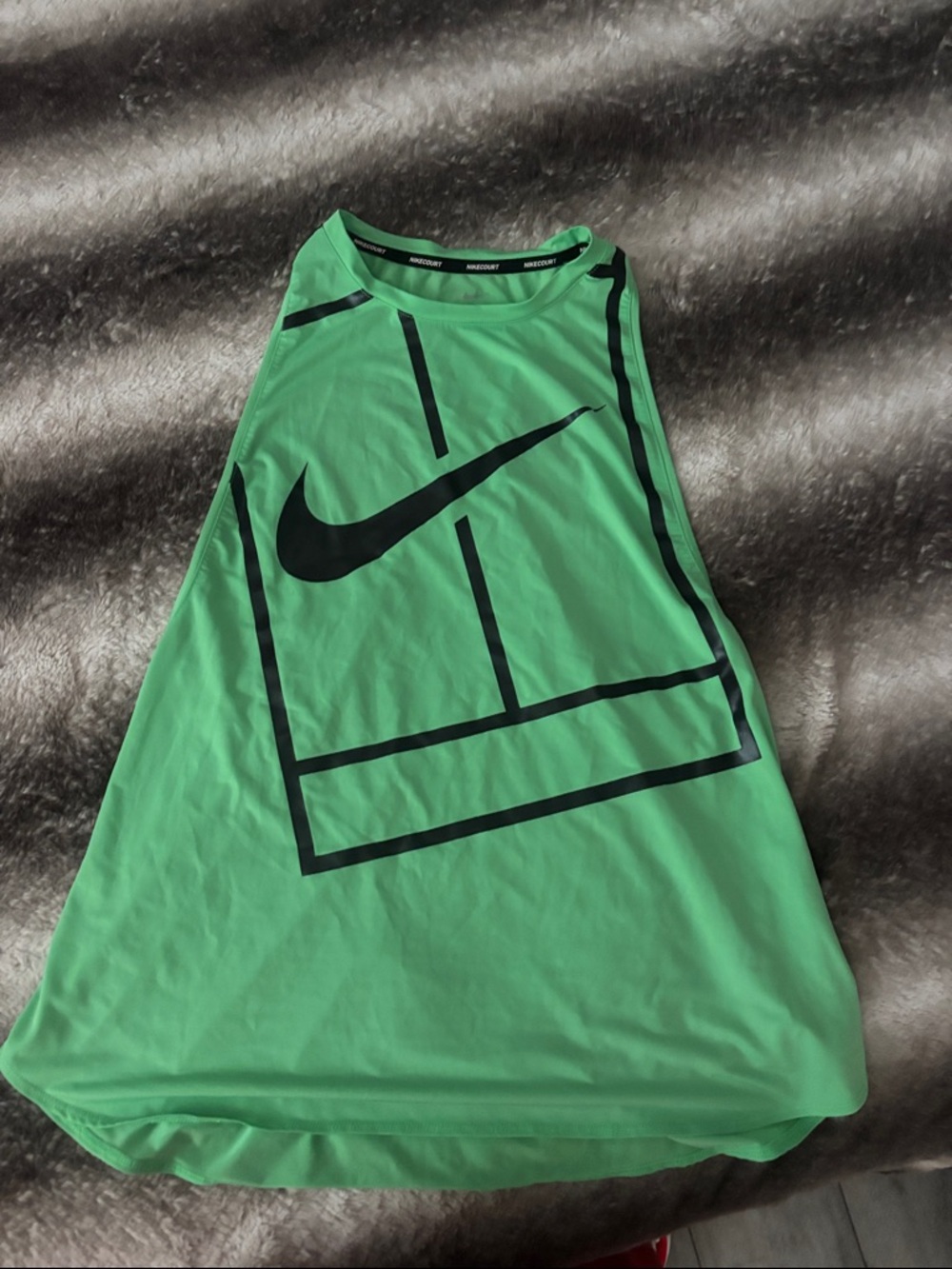 Nike Bright Green Tank Top with Black Swoosh